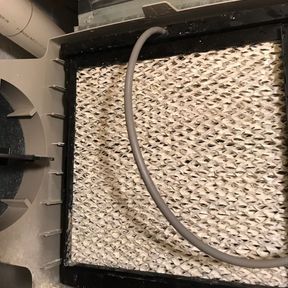 Large, clean filter installed in an HVAC system after routine maintenance from Northfield Heating & Air in Northbrook, IL